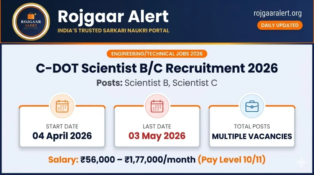 C-DOT Scientist BC Recruitment 2026 — Vacancy, Eligibility, Salary & Apply Process