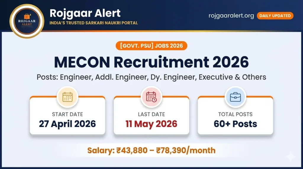 MECON Recruitment 2026