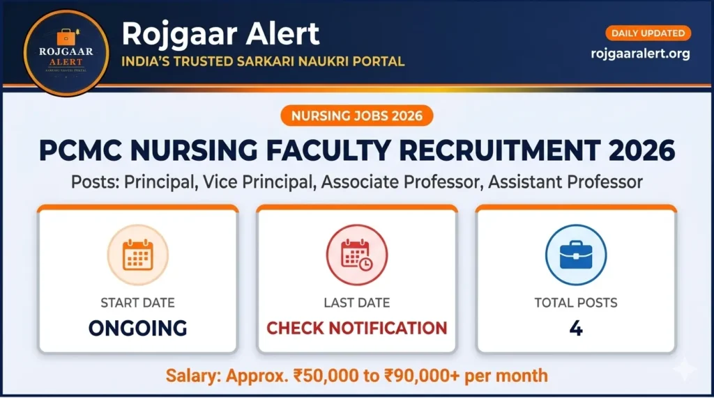 PCMC Nursing Faculty Recruitment 2026 