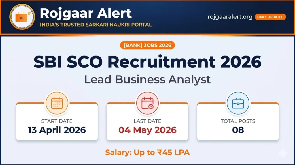 SBI SCO Recruitment 2026 — Vacancy, Eligibility, Salary & Apply Process