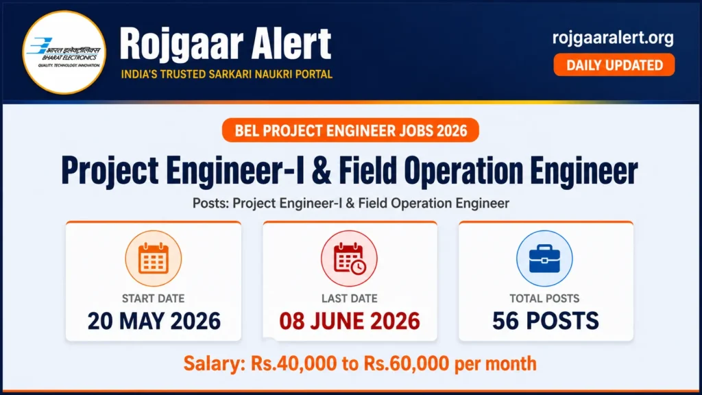 BEL Project Engineer Recruitment 2026 — Vacancy, Eligibility, Salary & Apply Process