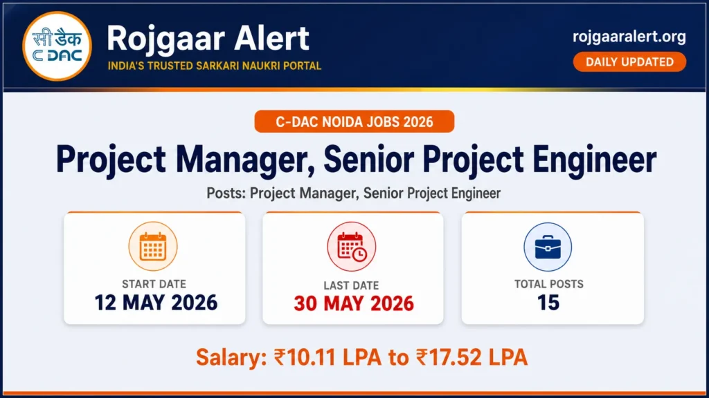 C-DAC Noida Recruitment 2026 — Vacancy, Eligibility, Salary & Walk-in Interview Process