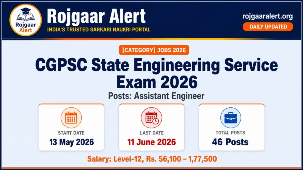 CGPSC State Engineering Service Exam 2026 — Vacancy, Eligibility, Salary & Apply Process