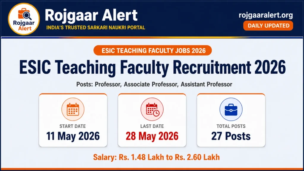 ESIC Teaching Faculty Recruitment 2026 — Vacancy, Eligibility, Salary & Apply Process