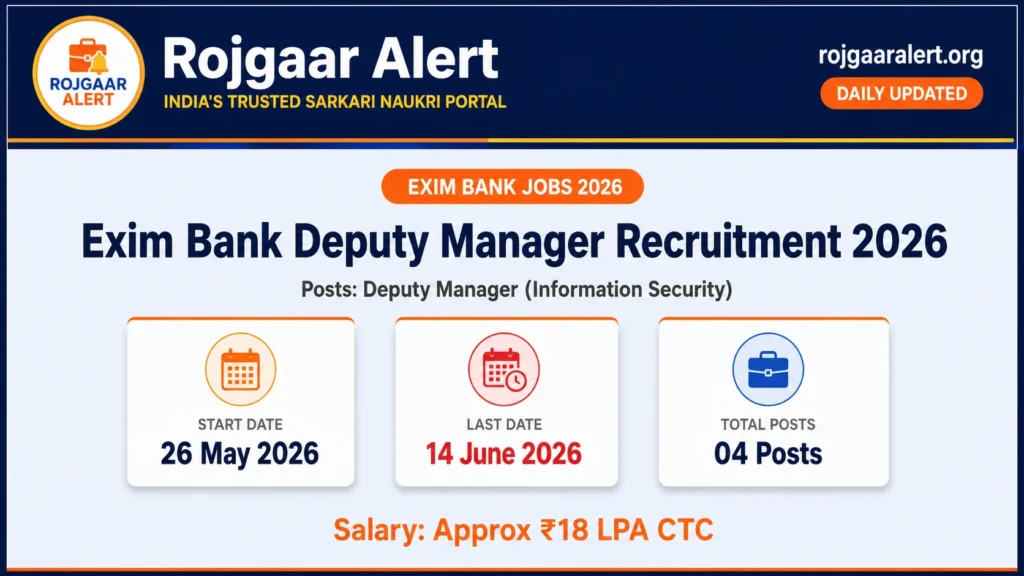 Exim Bank Deputy Manager Recruitment 2026 — Vacancy, Eligibility, Salary & Apply Process