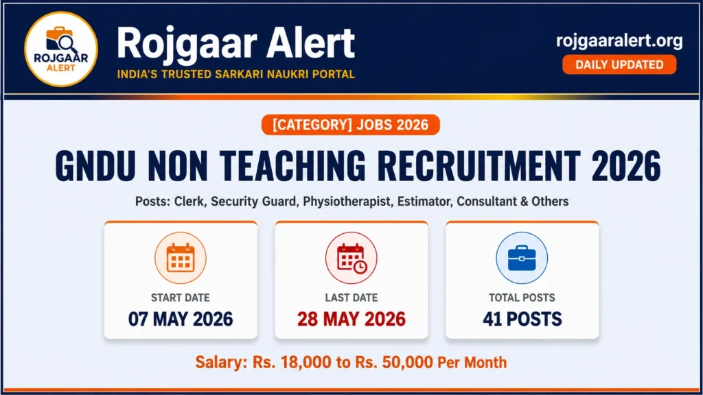 GNDU Non-Teaching Recruitment 2026 — Vacancy, Eligibility, Salary & Apply Process