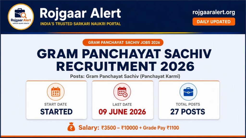 Gram Panchayat Sachiv Recruitment 2026 — Vacancy, Eligibility, Salary & Apply Process