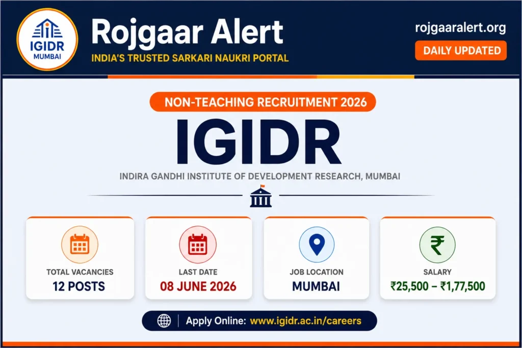 IGIDR Non-Teaching Recruitment 2026 — Vacancy, Eligibility, Salary & Apply Process