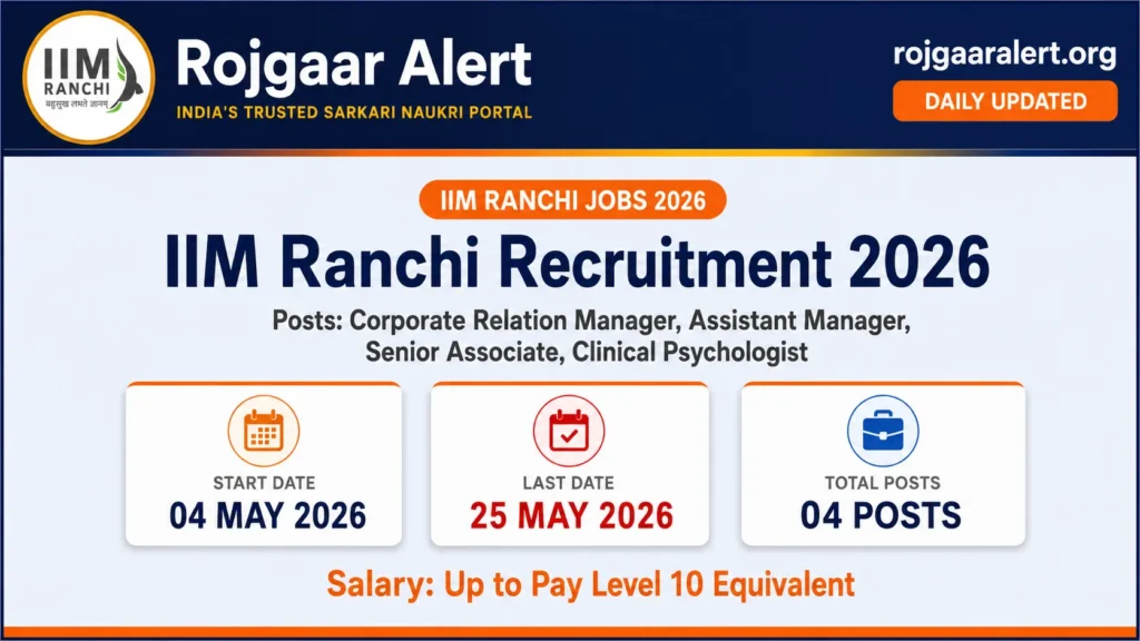 IIM Ranchi Recruitment 2026 — Vacancy, Eligibility, Salary & Apply Process