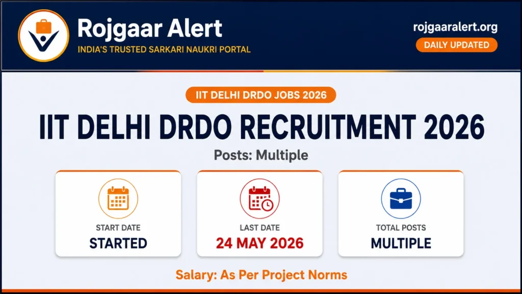 IIT Delhi DRDO Recruitment 2026 — Vacancy, Eligibility, Salary & Apply Process
