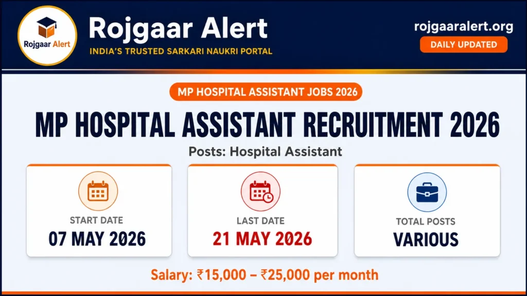 MP Hospital Assistant Recruitment 2026 — Vacancy, Eligibility, Salary & Apply Process