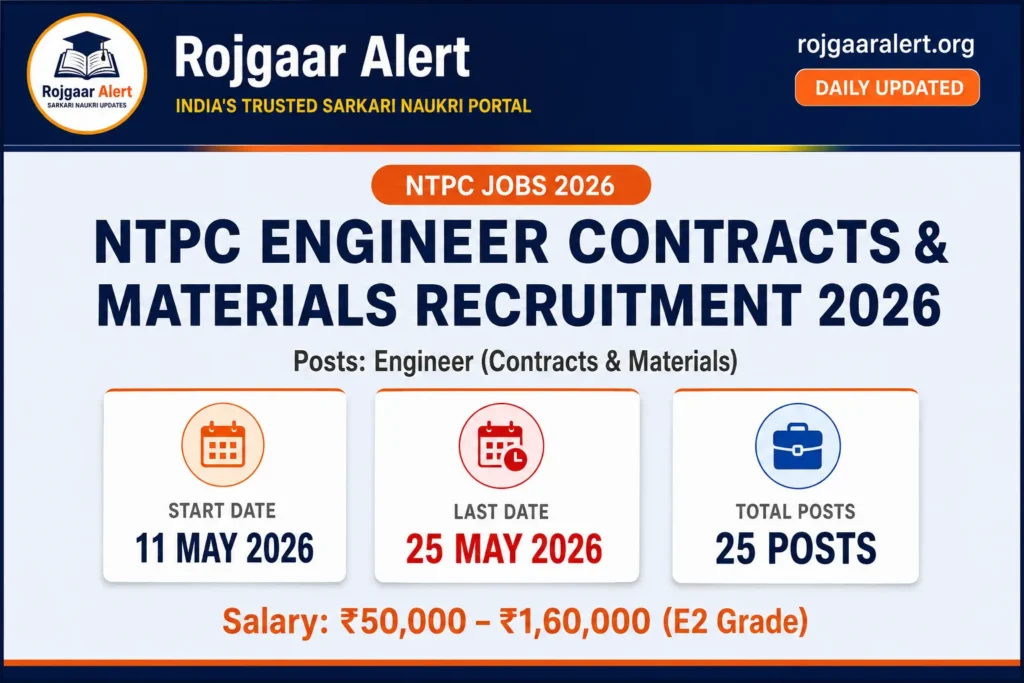 NTPC Engineer Contracts & Materials Recruitment 2026 — Vacancy, Eligibility, Salary & Apply Process
