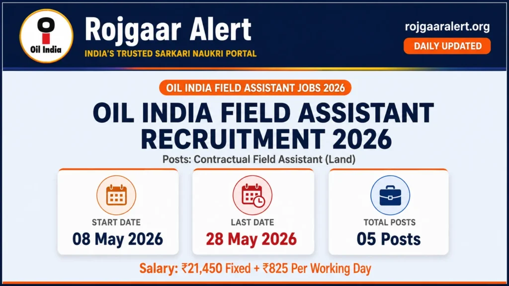 Oil India Field Assistant Recruitment 2026 — Vacancy, Eligibility, Salary & Apply Process