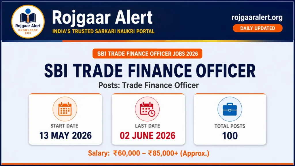 SBI Trade Finance Officer Recruitment 2026 — Vacancy, Eligibility, Salary & Apply Process