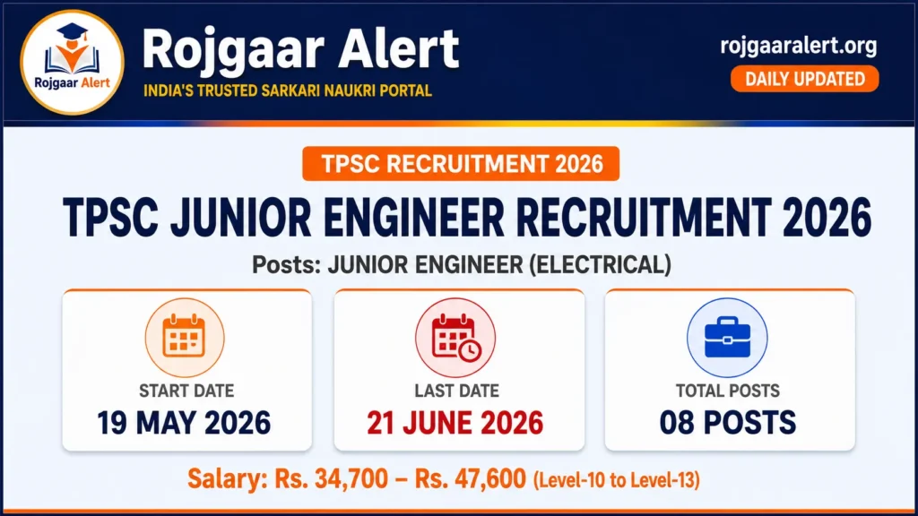 TPSC Junior Engineer Recruitment 2026 — Vacancy, Eligibility, Salary & Apply Process