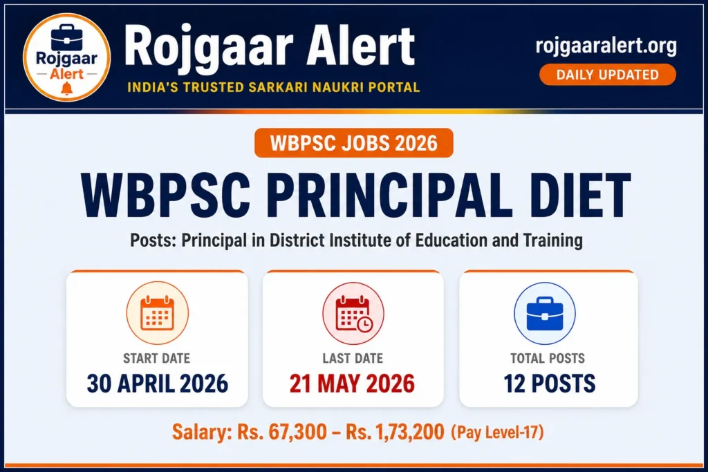 WBPSC Principal DIET Recruitment 2026 — Vacancy, Eligibility, Salary & Apply Process